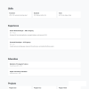 Resume website HTML template